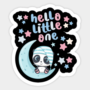 Hello little One Smart Cookie Sweet little panda cute baby outfit Sticker